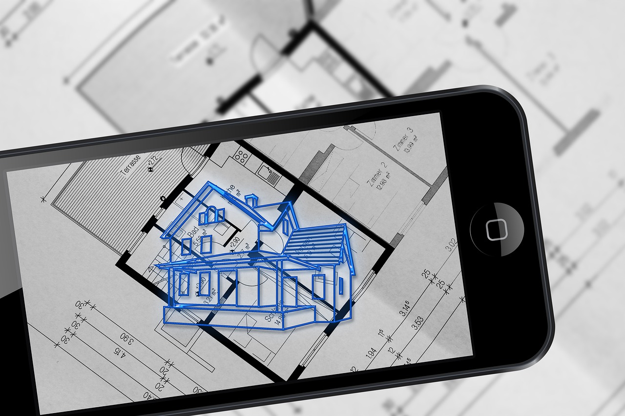 augmented reality, smartphone, building plan